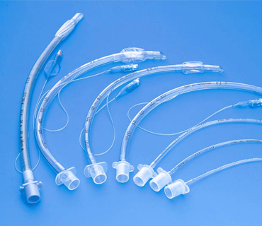 Different sizes of endotracheal tubes